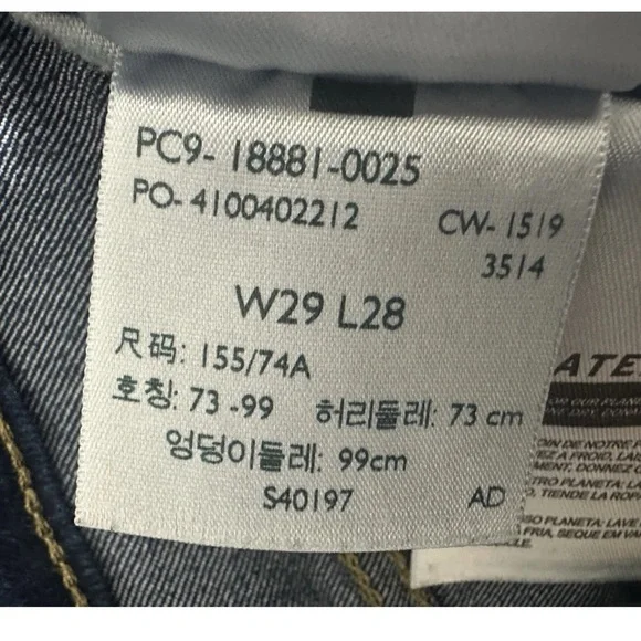 Levis 711 Women's Size 27 Skinny Denim Blue Jeans Pants Stretch - Picture 7 of 12